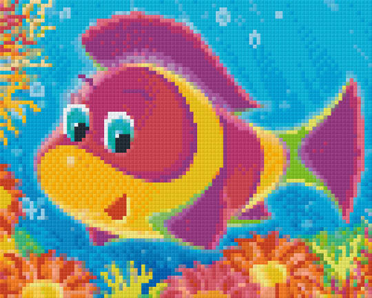 Coral Fish Four [4] Baseplate PixelHobby Mini-mosaic Art Kit